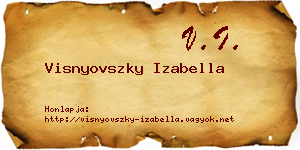 Visnyovszky Izabella névjegykártya
