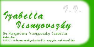 izabella visnyovszky business card